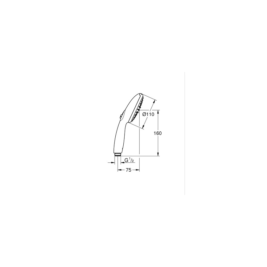 GROHE 1053152431 - Käsidušš VITALIO START 110 600 mm must