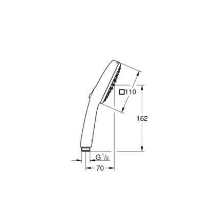 GROHE 1053162431 - Käsidušš VITALIO COMFORT 110, 600 mm, must