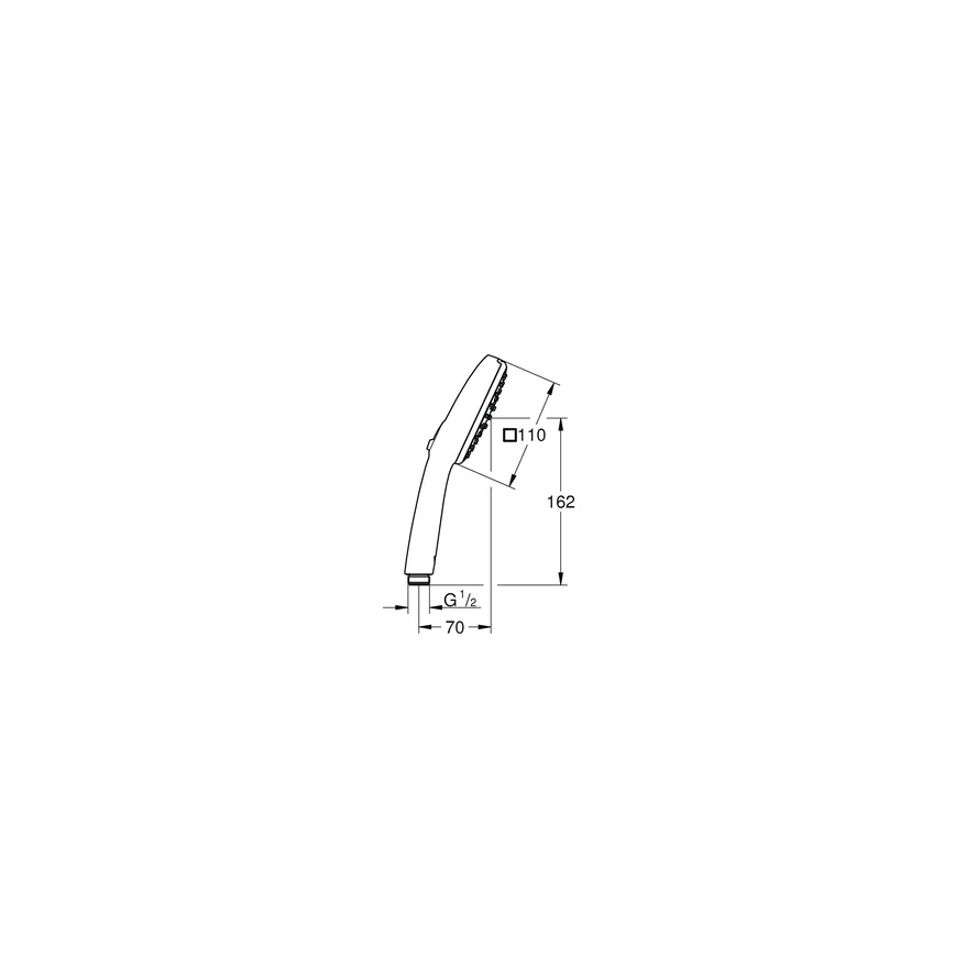 GROHE 1053162431 - Käsidušš VITALIO COMFORT 110, 600 mm, must