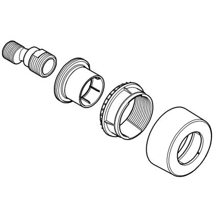 GROHE 12693000 - S-ühendus 12” × 34” läikiv kroom