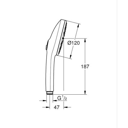 GROHE 134864GN00 - Käsidušš VITALIO JOY+ 120 mm kuldne