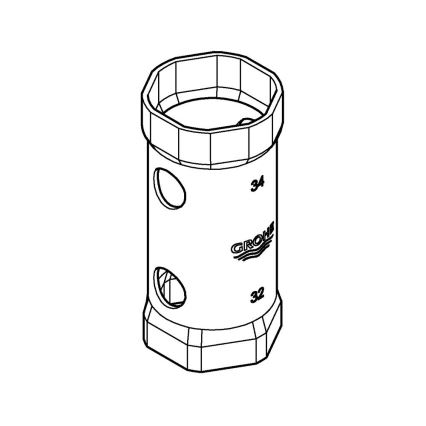 GROHE 19332000 - 34 mm mutrivõti, läikiv kroom