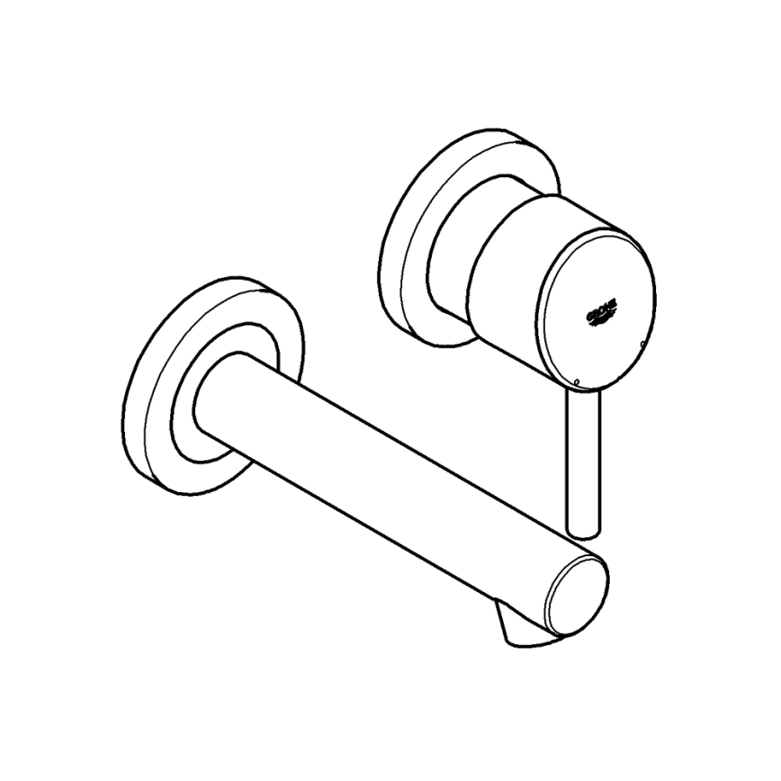 GROHE 19575001 - Valamu kaheauguline segisti CONCETTO 147 mm läikiv kroom