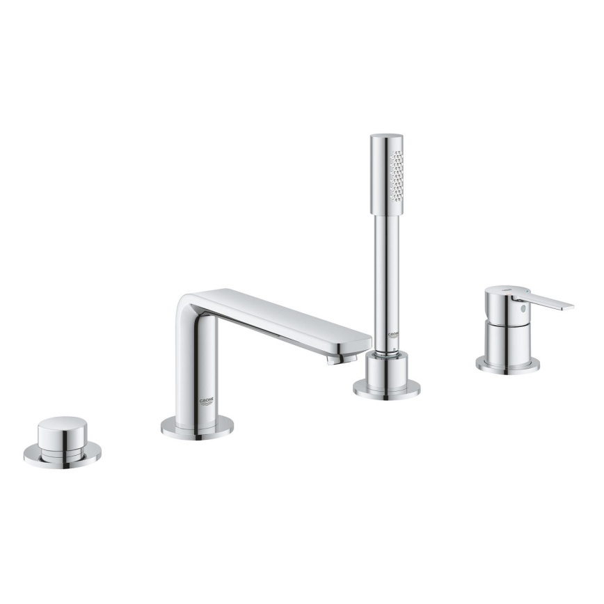 GROHE 19577001 - LINEARE neljaauguline vannisegisti komplekt, läikiv kroom
