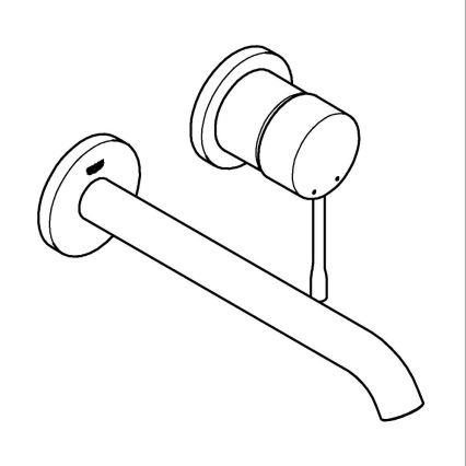 GROHE 19967AL1 - ESSENCE 230 mm kaheauguline valamusegisti, grafiit