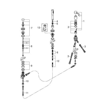 GROHE 19976001 - Kolmeaukne vannisegisti ESSENCE, läikiv kroom
