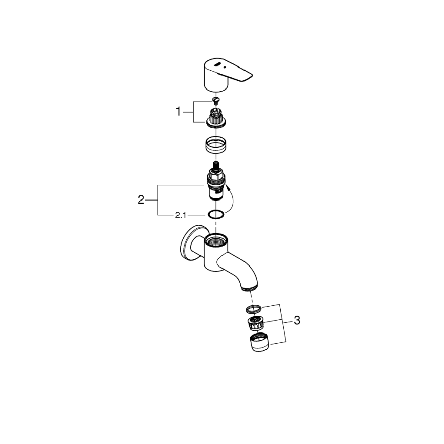 GROHE 20238001 - Äravoolu ventiil DN 15, läikiv kroom