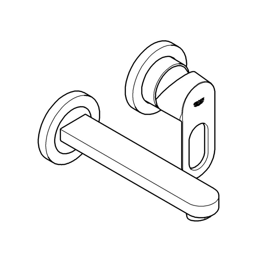 GROHE 20289000 - BAULOOP kaheauguline valamusegisti, 110 mm, läikiv kroom