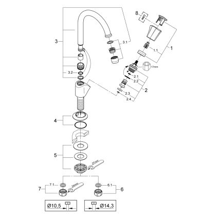 GROHE 20393001 - püstventiil COSTA L DN 15, läikiv kroom