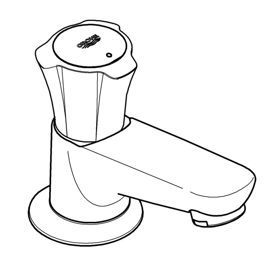 GROHE 20404001 - COSTA L lauale paigaldatav ventiil DN 15, läikiv kroom