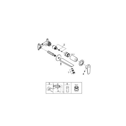 GROHE 20474001 - Kaheauguline valamusegisti, 177 mm, läikiv kroom