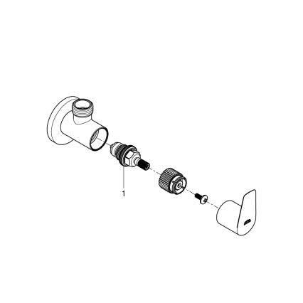 GROHE 22009001 - nurkkraan DN 15, läikiv kroom