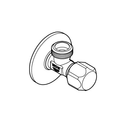 GROHE 22025000 - Nurkventiil UNIVERSAL DN 15 läikiv kroom