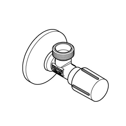 GROHE 22041001 - Nurgaventiil DN 15, läikiv kroom