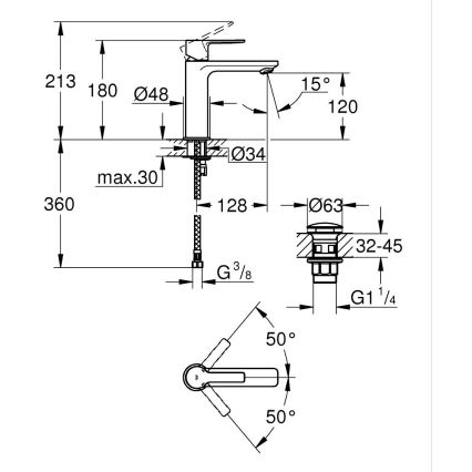 GROHE 23106AL1 - Valamusegisti LINEARE suurus S grafiit
