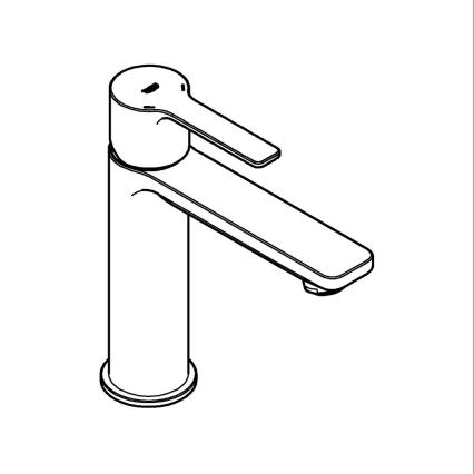 GROHE 23106DC1 - valamusegisti LINEARE DN 15, roostevaba teras