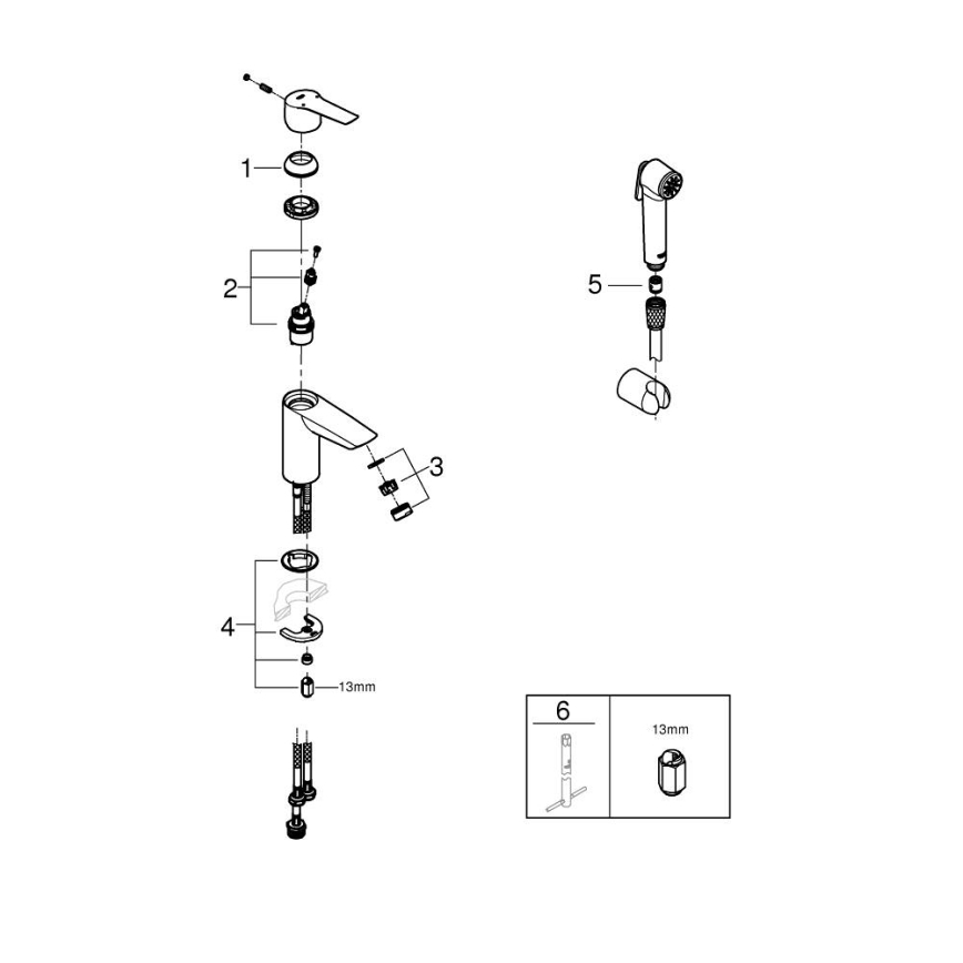 GROHE 231232433 - Valamusegisti START DN 15 suurus S must