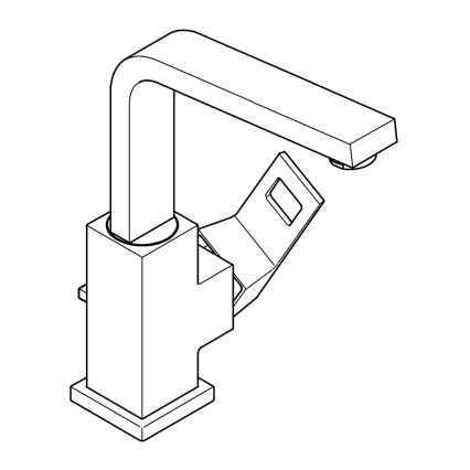 GROHE 23135AL0 - EUROCUBE valamu segisti, suurus L, grafiit