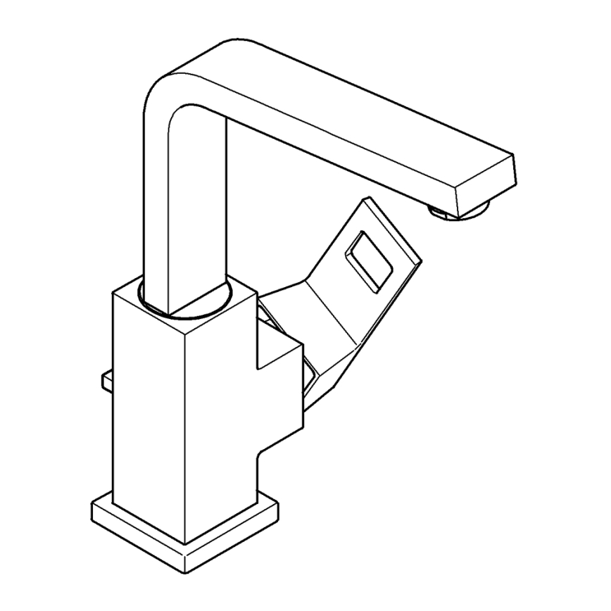 GROHE 23135AL0 - EUROCUBE valamu segisti, suurus L, grafiit
