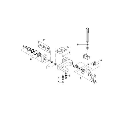 GROHE 23141000 - EUROCUBE vannisegisti DN 15, läikiv kroom