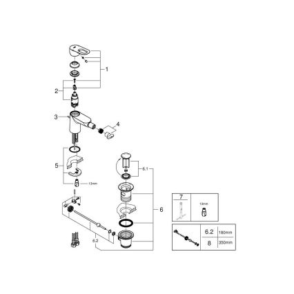 GROHE 23338000 - Bidee segisti BAULOOP poleeritud kroom