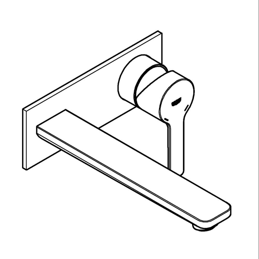 GROHE 23444AL1 - Valamusegisti peidetavaks paigaldamiseks LINEARE 207 mm grafiit