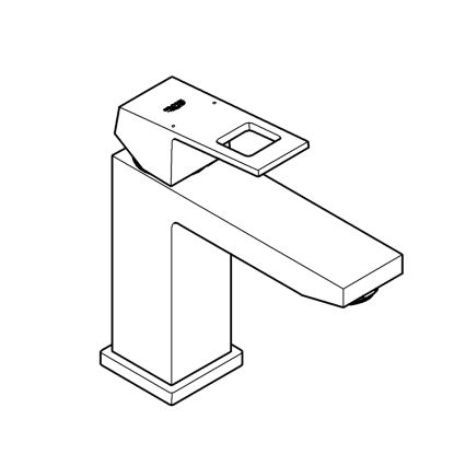 GROHE 23446000 - Valamu segisti EUROCUBE DN 15, läikiv kroom