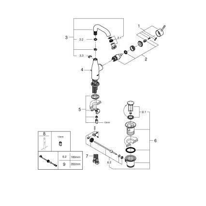 GROHE 23462GN1 - ESSENCE valamu segisti DN 15, suurus M, kuldne