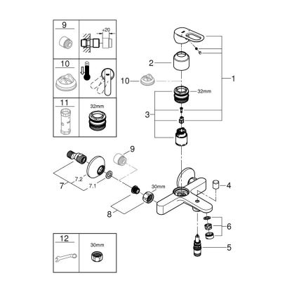 GROHE 23603000 - Vannisegisti BAULOOP DN 15 läikiv kroom