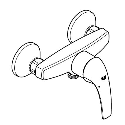 GROHE 23631000 - BAUCURVE duši segisti 150 mm, läikiv kroom