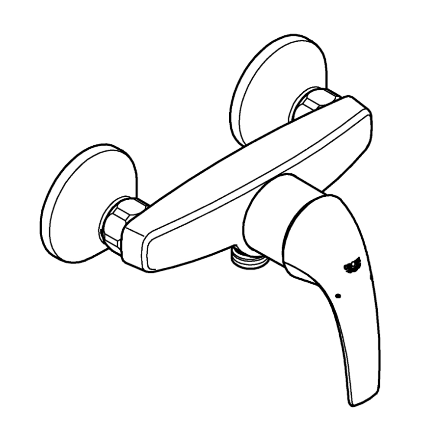 GROHE 23631000 - BAUCURVE duši segisti 150 mm, läikiv kroom