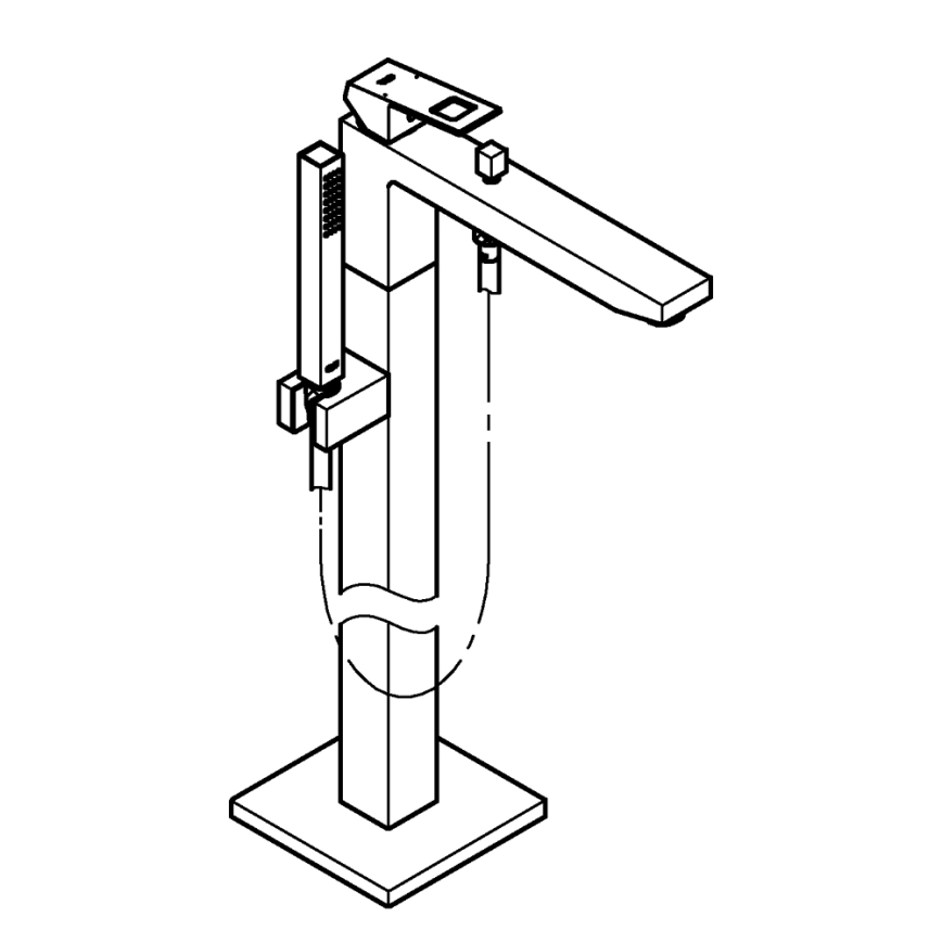 GROHE 23672001 - EUROCUBE vannisegisti 298 mm, läikiv kroom