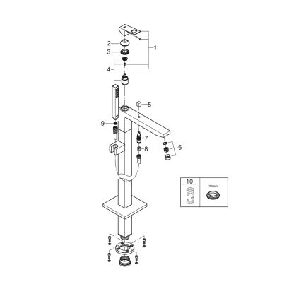 GROHE 23672001 - Vannisegisti EUROCUBE 298 mm poleeritud kroom