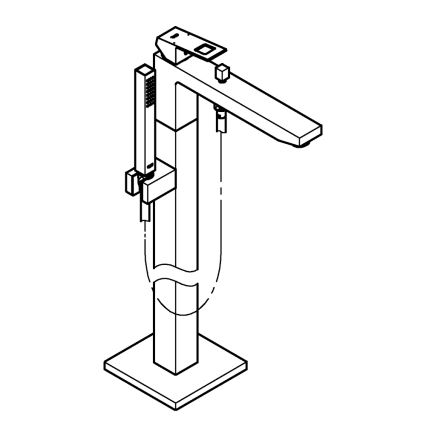 GROHE 23672001 - Vannisegisti EUROCUBE 298 mm poleeritud kroom