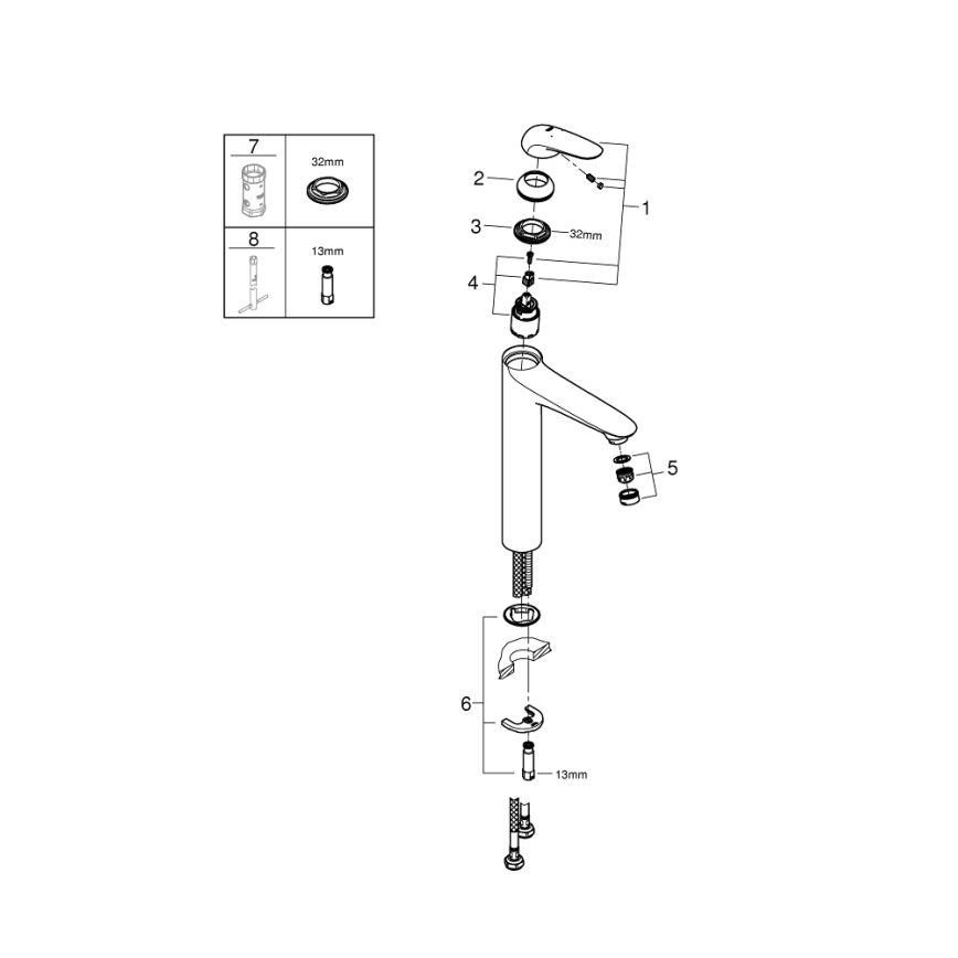 GROHE 23719003 - Valamusegisti EUROSTYLE XL läikiv kroom