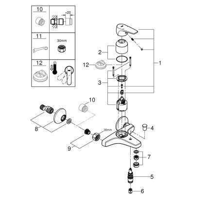 GROHE 23772000 - Vannisegisti START FLOW 150 mm läikiv kroom
