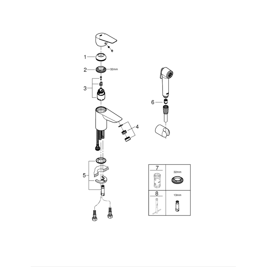 GROHE 23773001 - Valamusegisti START EDGE suurus S läikiv kroom