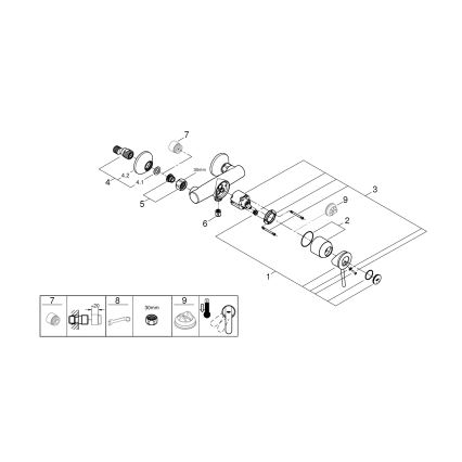GROHE 23786000 - Dušisegisti START CLASSIC 150 mm läikiv kroom
