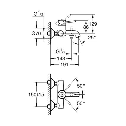 GROHE 23787000 - Vannisegisti START CLASSIC DN 15 läikiv kroom