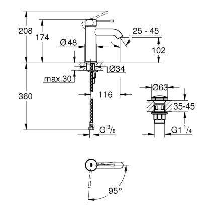 GROHE 23797001 - Valamusegisti ESSENCE, suurus S, läikiv kroom