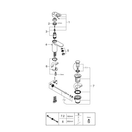 GROHE 23803000 - Valamusegisti EUROSMART, suurus S, läikiv kroom