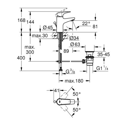 GROHE 23809000 - Valamusegisti START FLOW DN 15 läikiv kroom