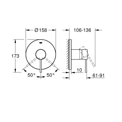 GROHE 24057GN1 - ESSENCE dušisegisti, harjatud kuld