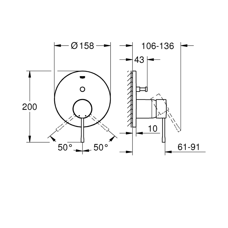 GROHE 24058AL1 - Segisti ESSENCE antratsiit