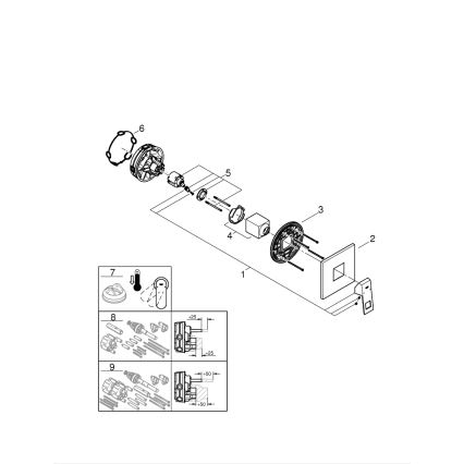 GROHE 24061000 - EUROCUBE dušisegisti läikiv kroom