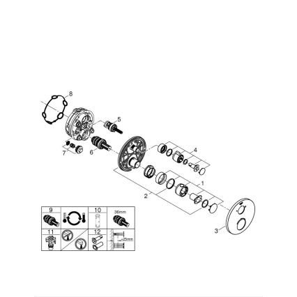 GROHE 24076000 - Termostaatne dušisegisti GROHTHERM, läikiv kroom