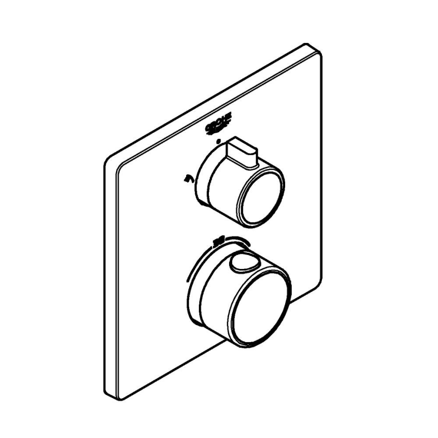 GROHE 24079000 - GROHTHERM termostaatne dušisegisti, läikiv kroom