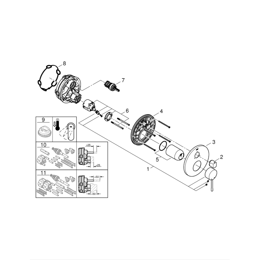 GROHE 24092AL1 - ESSENCE segisti grafiit