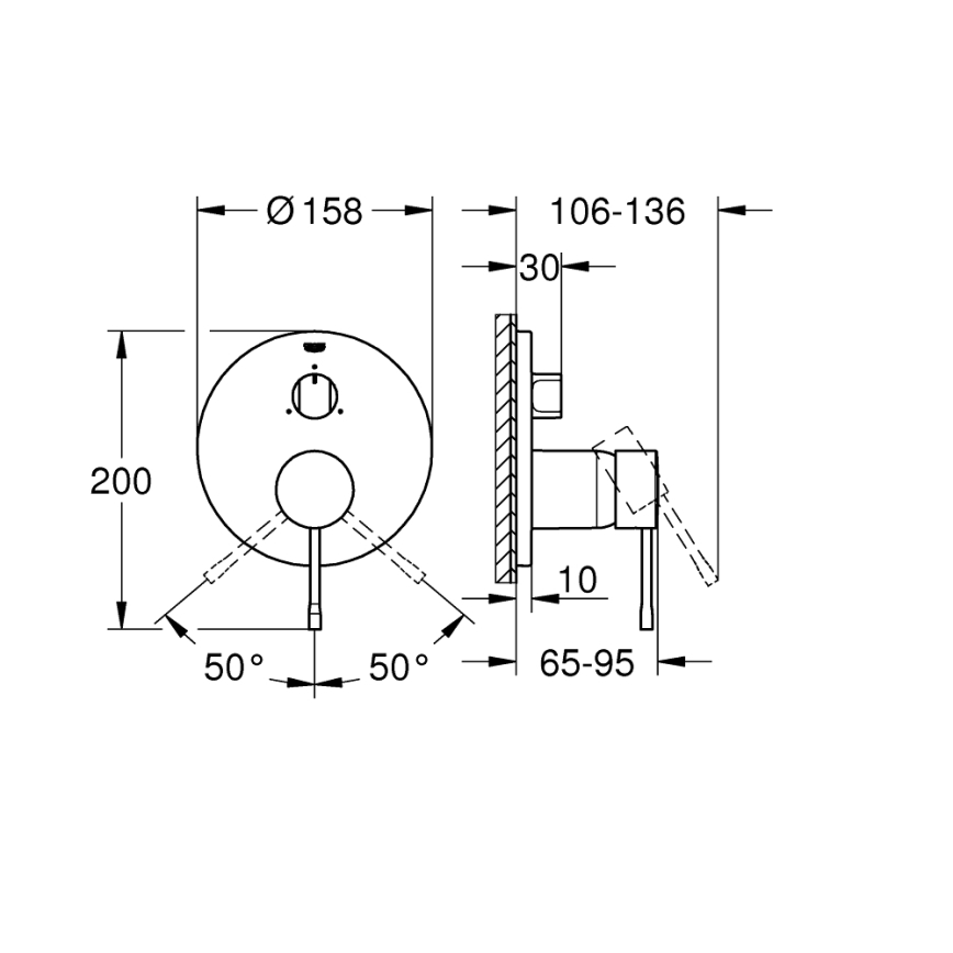 GROHE 24092AL1 - ESSENCE segisti grafiit