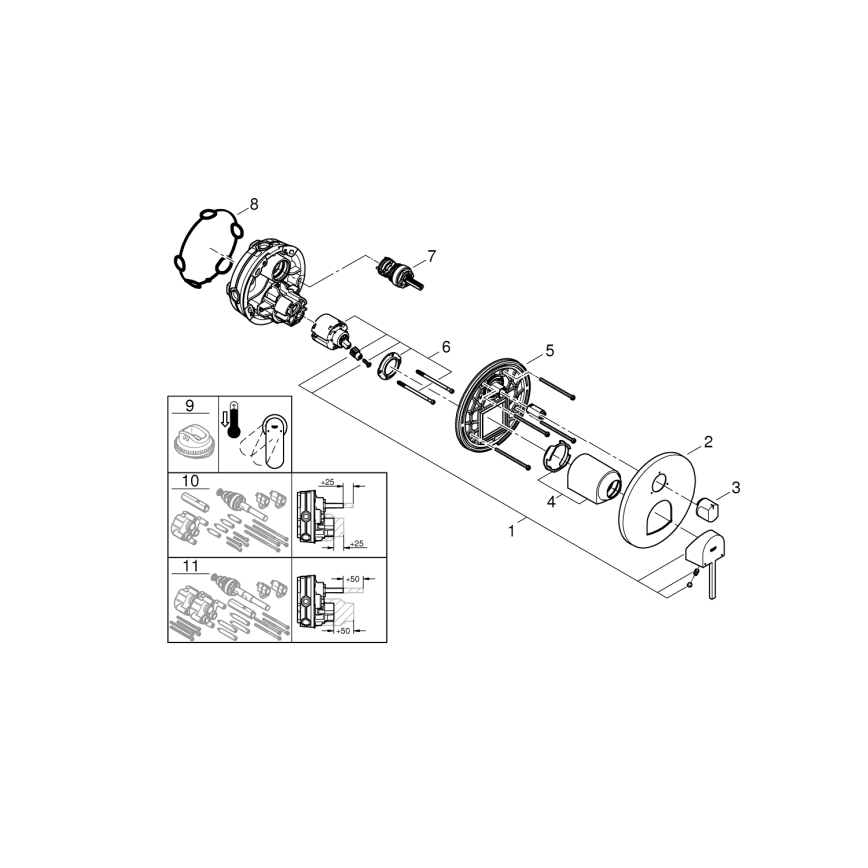 GROHE 24093003 - PLUS segisti läikiv kroom